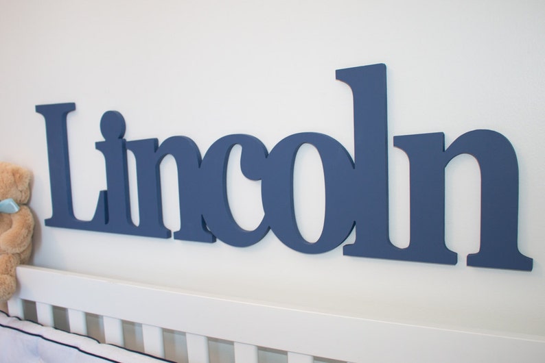 Printed Letter Font Name Sign 11 12 Letters Baby Name Etsy