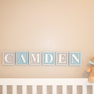 Personalized Letter blocks, nursery name blocks, wooden alphabet blocks, custom baby name, name plaque, custom nursery sign,  wall letters
