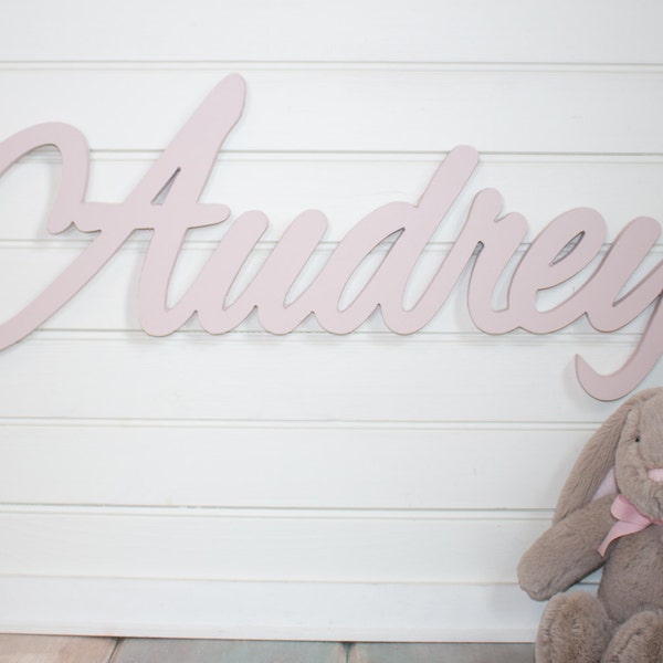 children's name sign Name Plaque Large, photo prop, Personalized baby name wall hanging nursery decor wooden wall art above a crib