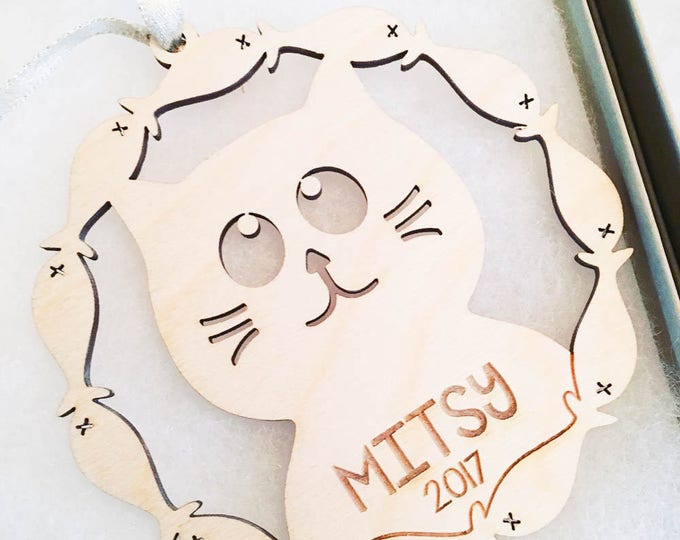 Cat ornament, kitty ornamen,t personalized cat ornament, pet ornament, personalized cat ornament, pet parent, cat lady, cat obsessed