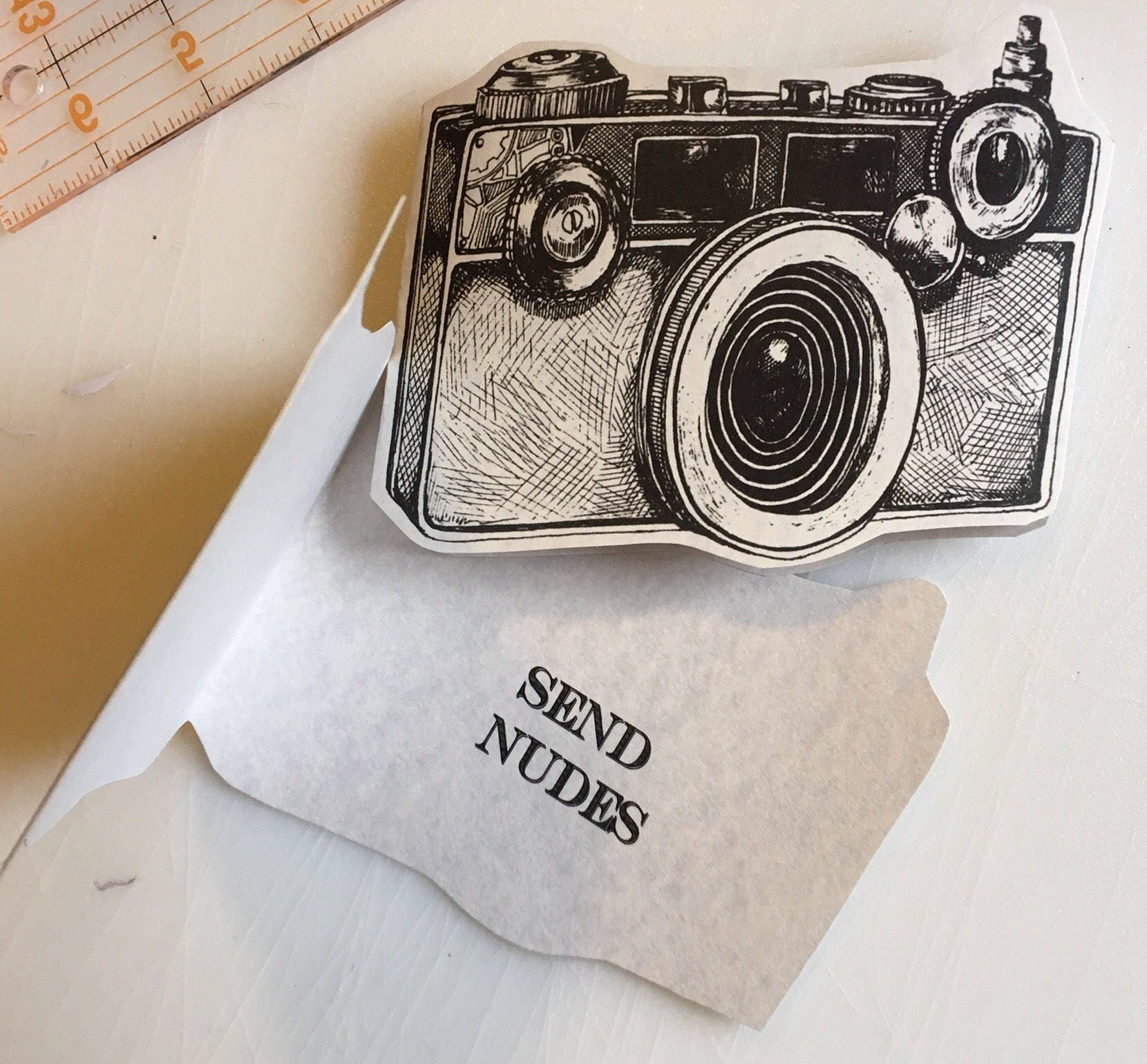 1660px x 1540px - SEND NUDES Vintage Camera Shaped Card Funny Valentine Card - Etsy Canada