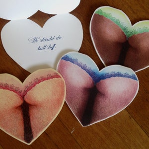 We Should Do Butt Stuff card, funny love card dirty valentine with cheeky butt illustration, original artwork