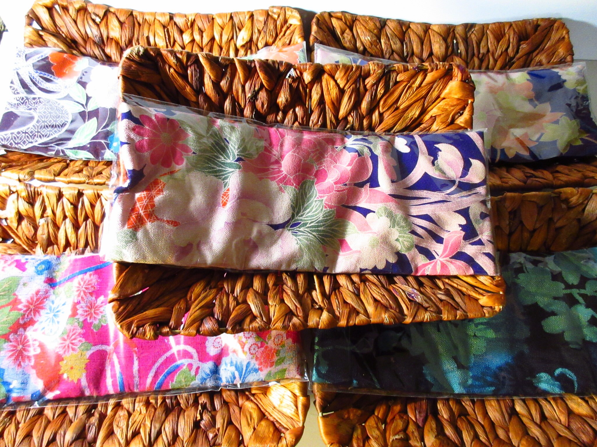 28cmx22cm Antique Silk Kimono Basket Cushion and Basket Etsy