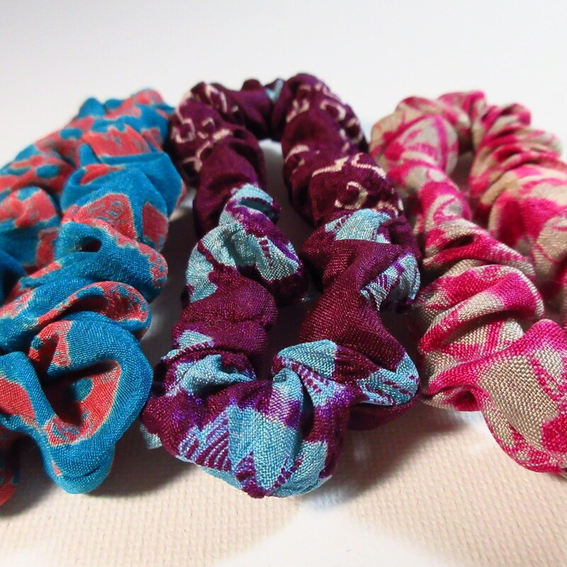 Shibori Dyed Elastic Rubber Band/Scrunchie Tie
