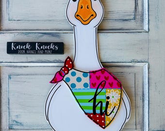 HI bandana Porch goose door hang
