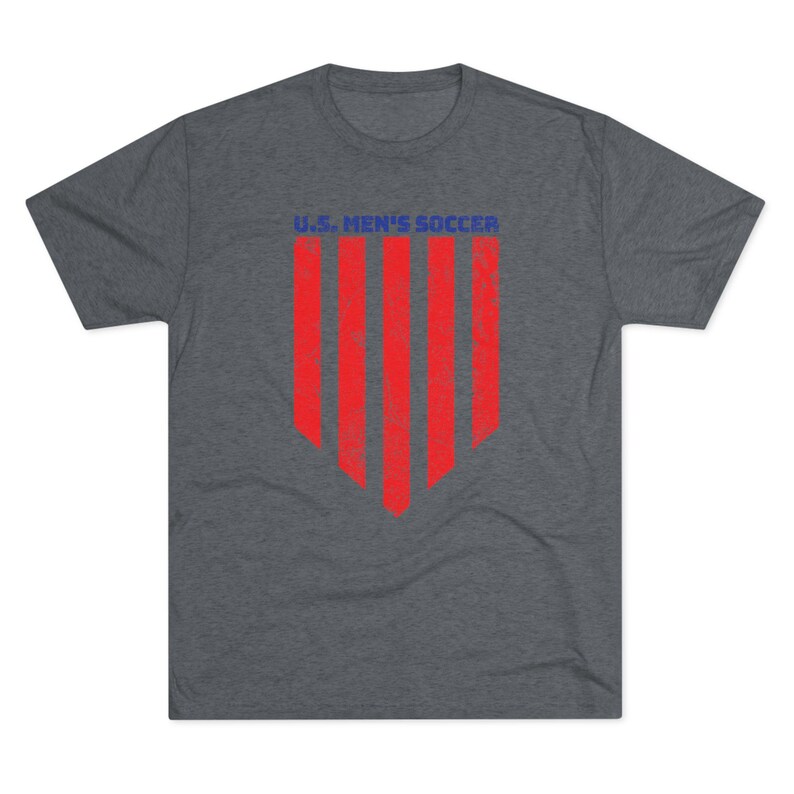 US Men's Soccer Shirt - American Pride USMNT Tri-Blend Premium Heather