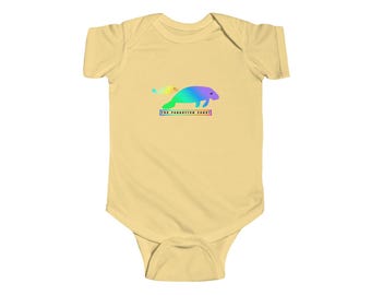 Neon Manatee Infant Onesie - The Forgotten Coast
