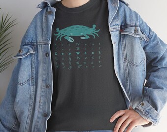 Key West Florida Crab Ocean Shirt - Minimal Crab Graphic Tee