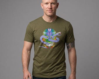 Mexican Sugar Skull with Snake Tee | Day of the Dead Skull Shirt