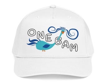 One Bam Bird Mahjong Baseball Cap - Comfy, Comical