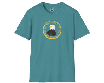 T-shirt animalier représentant un pygargue à tête blanche - Souvenir de St. Teresa Beach, Floride