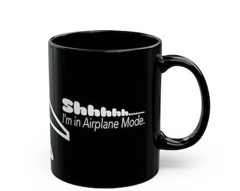 Taza de café con modo avión / Regalo divertido para viajes