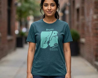 Bronx Map New York City Coordinates Souvenir Shirt