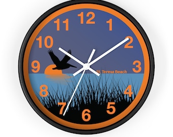 Horloge murale côtière St. Teresa Beach Pelican