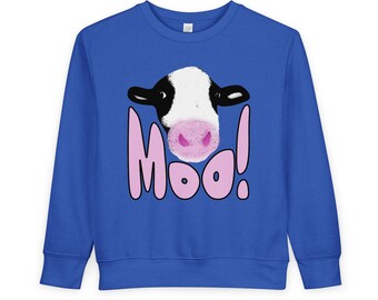 Sudadera infantil con diseño de vaca adorable / Top infantil de animales de granja