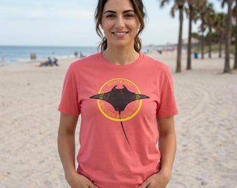Clearwater Beach Manta Ray T-Shirt - Florida Souvenir Gildan Shirt