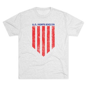 US Men's Soccer Shirt - American Pride USMNT Tri-Blend Heather White
