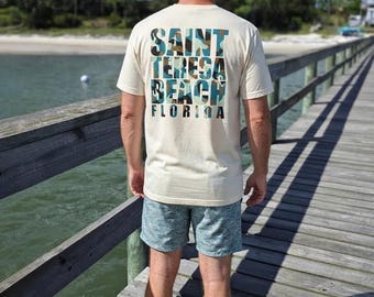 Blue Camo St. Teresa Beach Florida Happiness Shirt