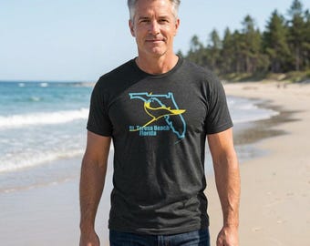 Flying Manta Ray St. Teresa Beach Florida Tri-Blend Shirt