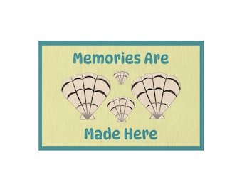 Tapis d'extérieur Beach Shells « Les souvenirs sont faits ici »