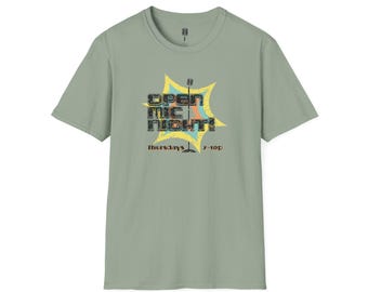 Retro Open Mic Night Shirt - Live, Weekly Singing Vintage Advertisement