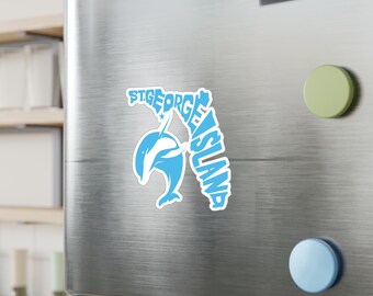 St. George Island Dolphin Decal Sticker | Kiss-Cut Vinyl