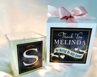 PERSONALIZED Hostess Gift Candle, Wedding Shower Hostess, Baby Shower Hostess Sprinkle, Bridesmaid Thank You, Sponsor gift