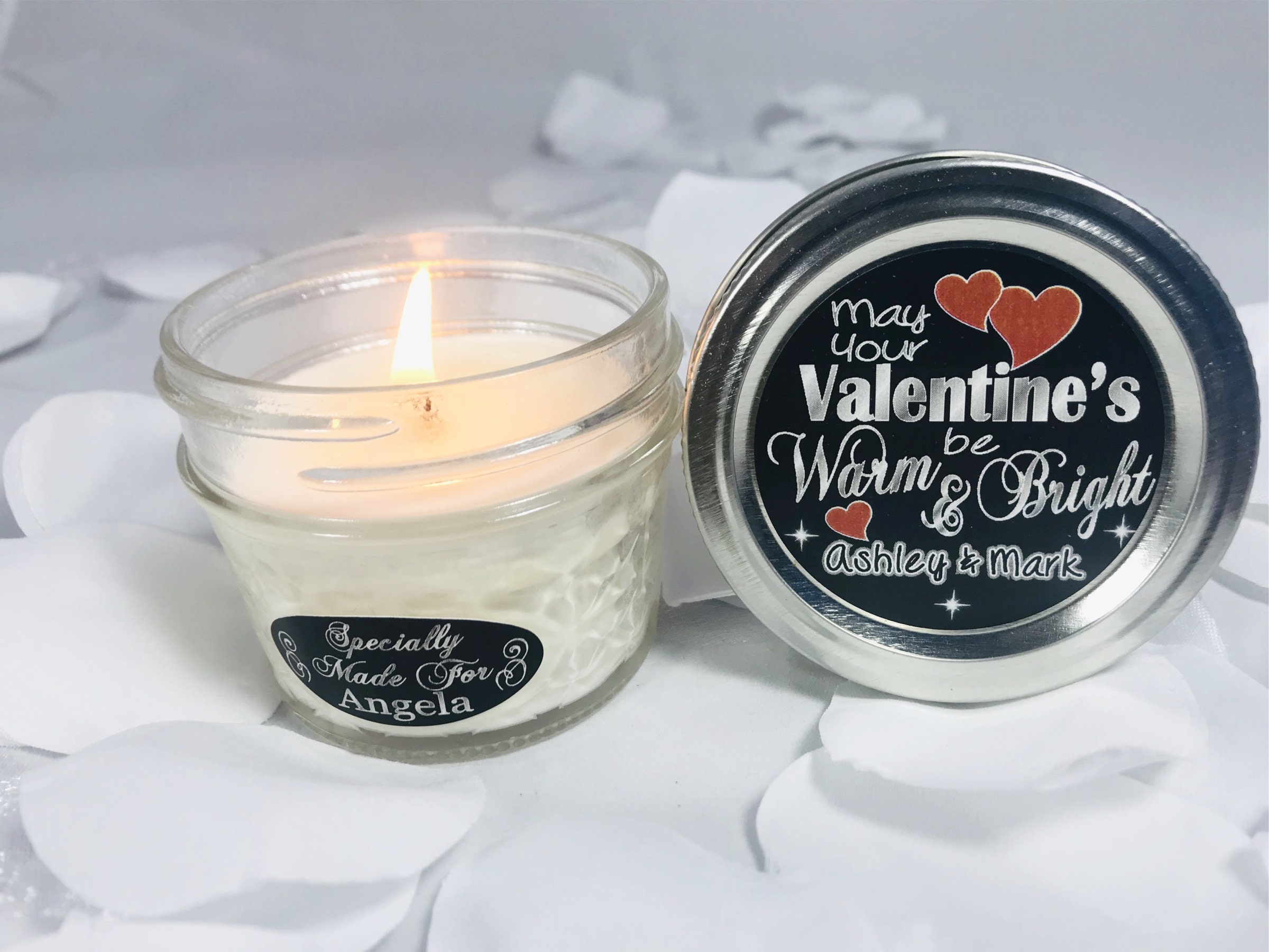 PERSONALIZED Valentine Candle Favor Coworker Valentine Etsy 日本