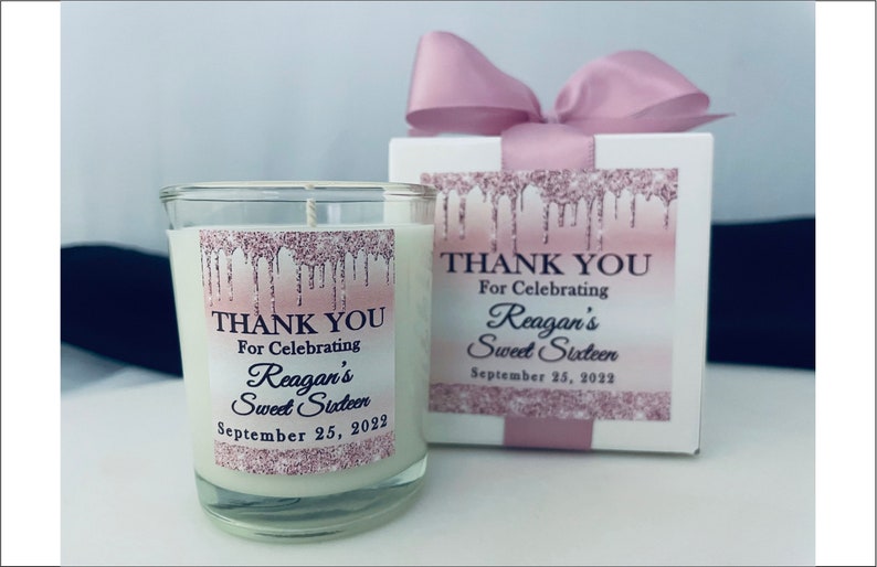 Gift Boxed Sweet 16 Candle Favors Sixteen Quinceanera Favor Etsy