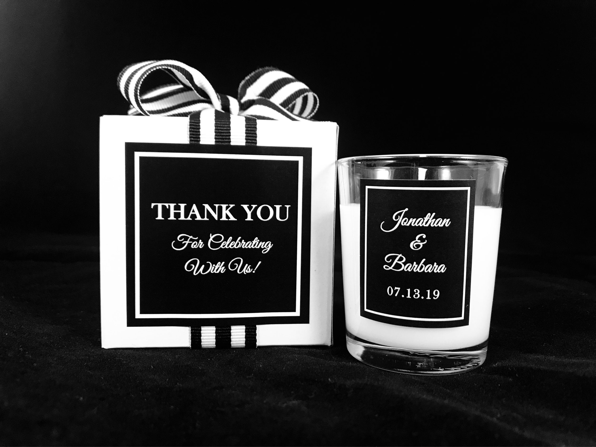 GIFT BOXED Party Favor, Black and white favor, Thank You Favors, Wedding Guest Gift, Anniversary Favor, Birthday Favors, Sweet 16