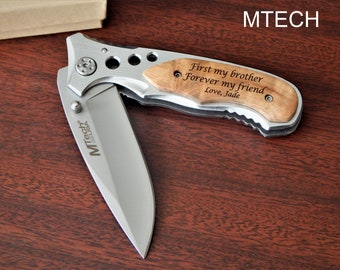 Pocket Knife Gift for Brother - Birthday Gifts - Custom Engraved Folding Knives for Him