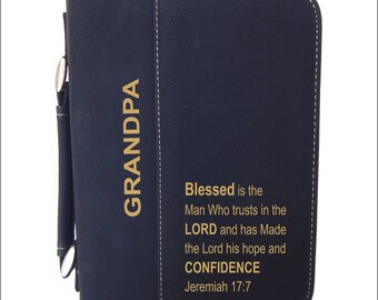 Father's Day Gift for Grandpa - Birthday Gifts from Granddaughter - Christmas Gift - Personalized Bible Cover, BCL031