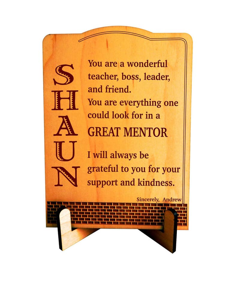 Gift for Mentor Boss Gifts Personalized Appreciation Plaque for Male Boss, PBA001 image 1