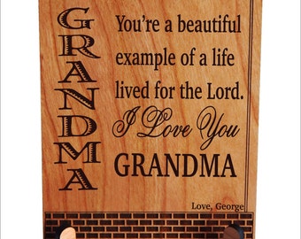 Grandmother Gift - Gifts for Grandma from Granddaughter - Christian Mothers Day Sign - Religious Birthday Gifts, PGM015