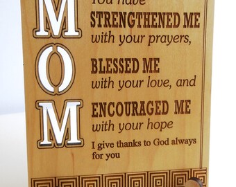 Mom Mothers Day Gift - Gifts for Birthday - Christmas Plaque from Daughter or Son, PLM002