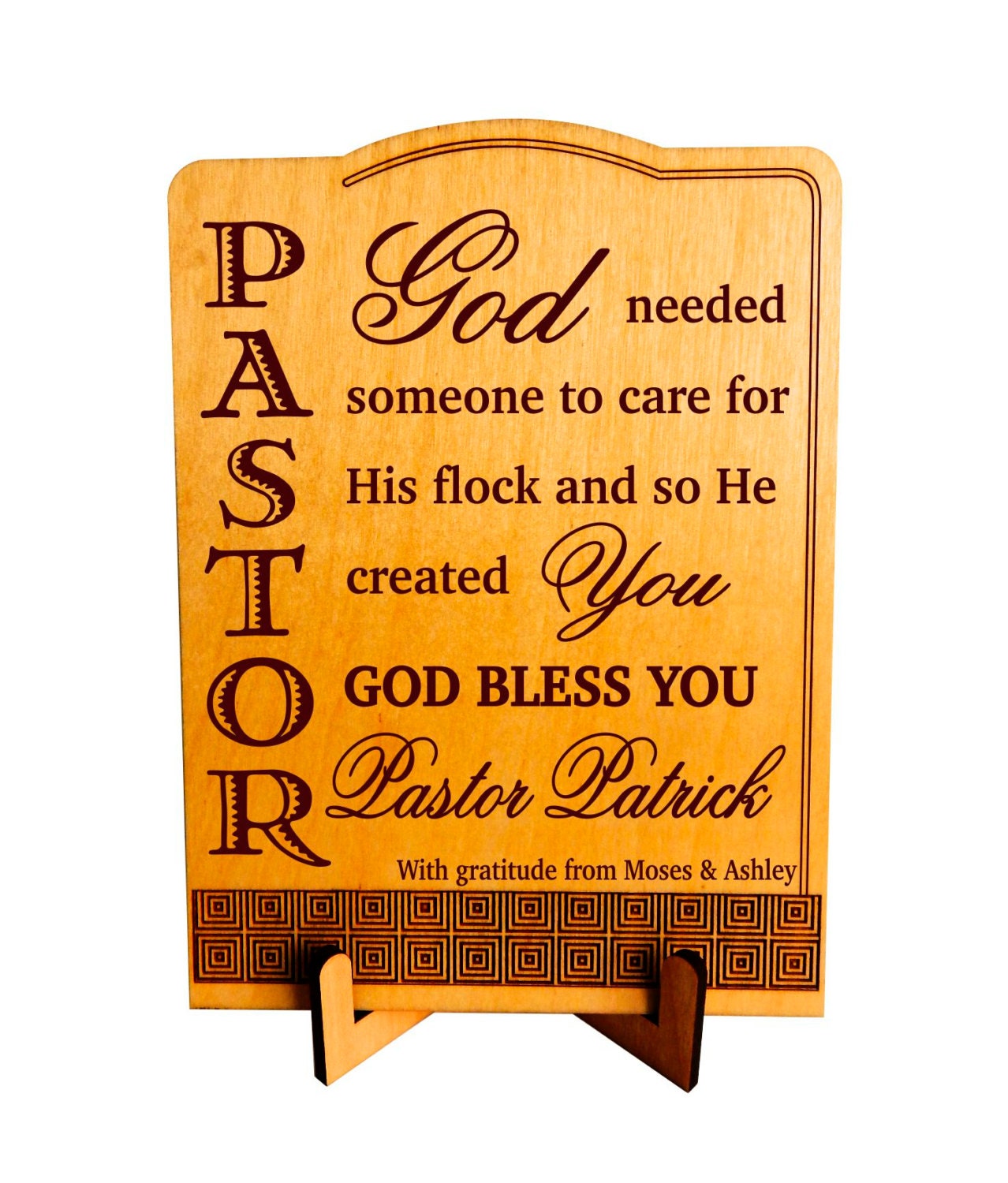 Personalized Pastor Appreciation Father s Day Plaque Etsy Canada