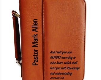 Personalized Gifts for Pastor - Anniversary Gift - Appreciation Bible Cover - Birthday - Christmas Gift, BCL017