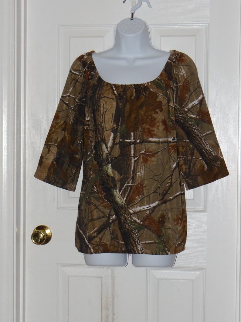 Camo Realtree Mossy Oak Peasant Dress Tunic Women Ladies Size Xxs Xs S