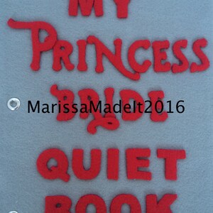 Princess Bride Quiet Book pattern