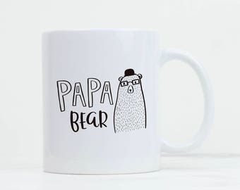 Papa Bear Mug - Personalised Mug - Dad Coffee Mug - Fathers Day Present - Mug for Dad - New Dad