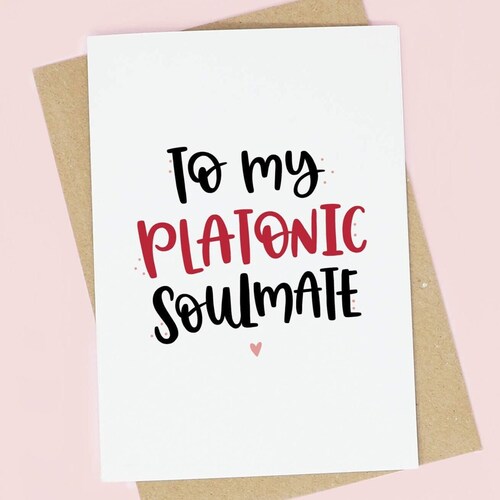 To My Platonic Soulmate Best Friend Card Love Card for Etsy Canada