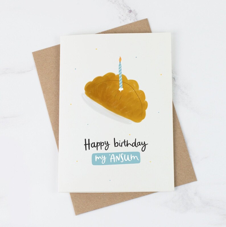 Happy Birthday my 'Ansum Card Cornish Pasty Funny Etsy
