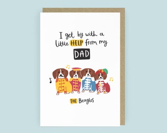 The Beagles Funny Father's Day Card | Dog Dad Father's Day Card | Card for Him | Card From the Dog | Dad to Be Card | Card For Him