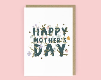 Bloemen Moederdagkaart | Kaart voor moeder of oma | Moederdagcadeau | Mooie moeder A6-kaart