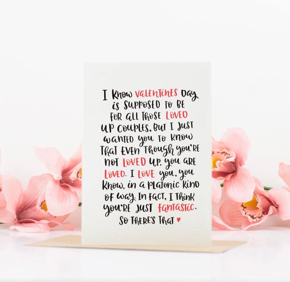 Valentines Card for Friend best friend card bff galentines Etsy
