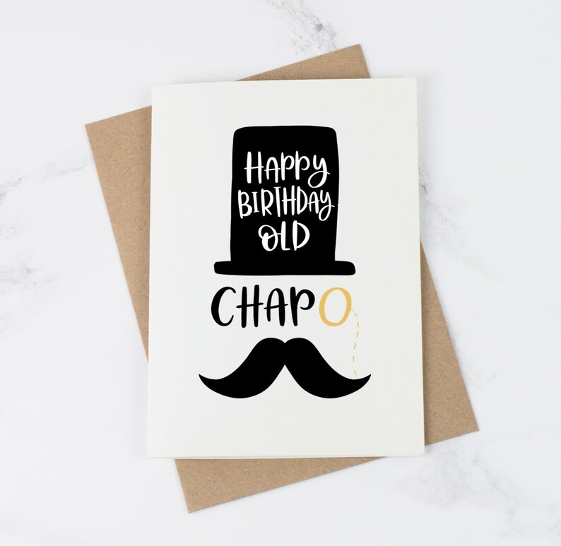 Card for Dad Funny birthday card Happy Birthday Old Chap Card for him Funny Cards