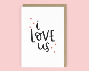 I Love Us Anniversary Card | Anniversary Card for Husband | Anniversary Card for Wife | Love Card Boyfriend | A6 Love Card for Girlfriend