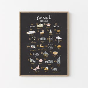Cornwall Alphabet Print | A-Z of Cornwall | Cornish Art Print