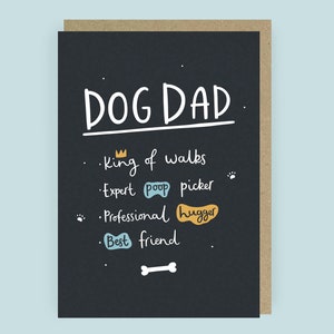 Dog Dad Funny Father's Day Card | Father's Day From the Dog | Dog Dad Birthday Card | Gift From the Dog | Dog Lover A6 Card for Dad