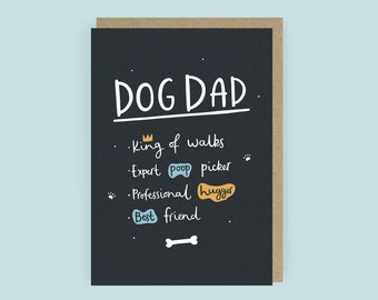 Carte drôle de fête des pères de papa de <br> Profitez-en ! Fête des pères du chien | carte d'anniversaire de papa de chien | Cadeau du chien | Carte Dog Lover A6 pour papa